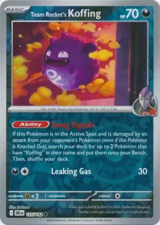 Destined Rivals Team Rocket's Koffing #125/182 reverse holo